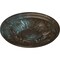 Ekena Millwork Wakefield Ceiling Medallion (Fits Canopies up to 3 5/8"), 11 3/4"OD x 1 1/4"P, Bronze Blue Patina CM11WABBS - alternate 3
